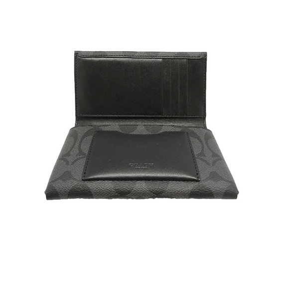 Coach - Uni Wallet Phone Case F32625 Charcoal Black - Picture 3 of 8